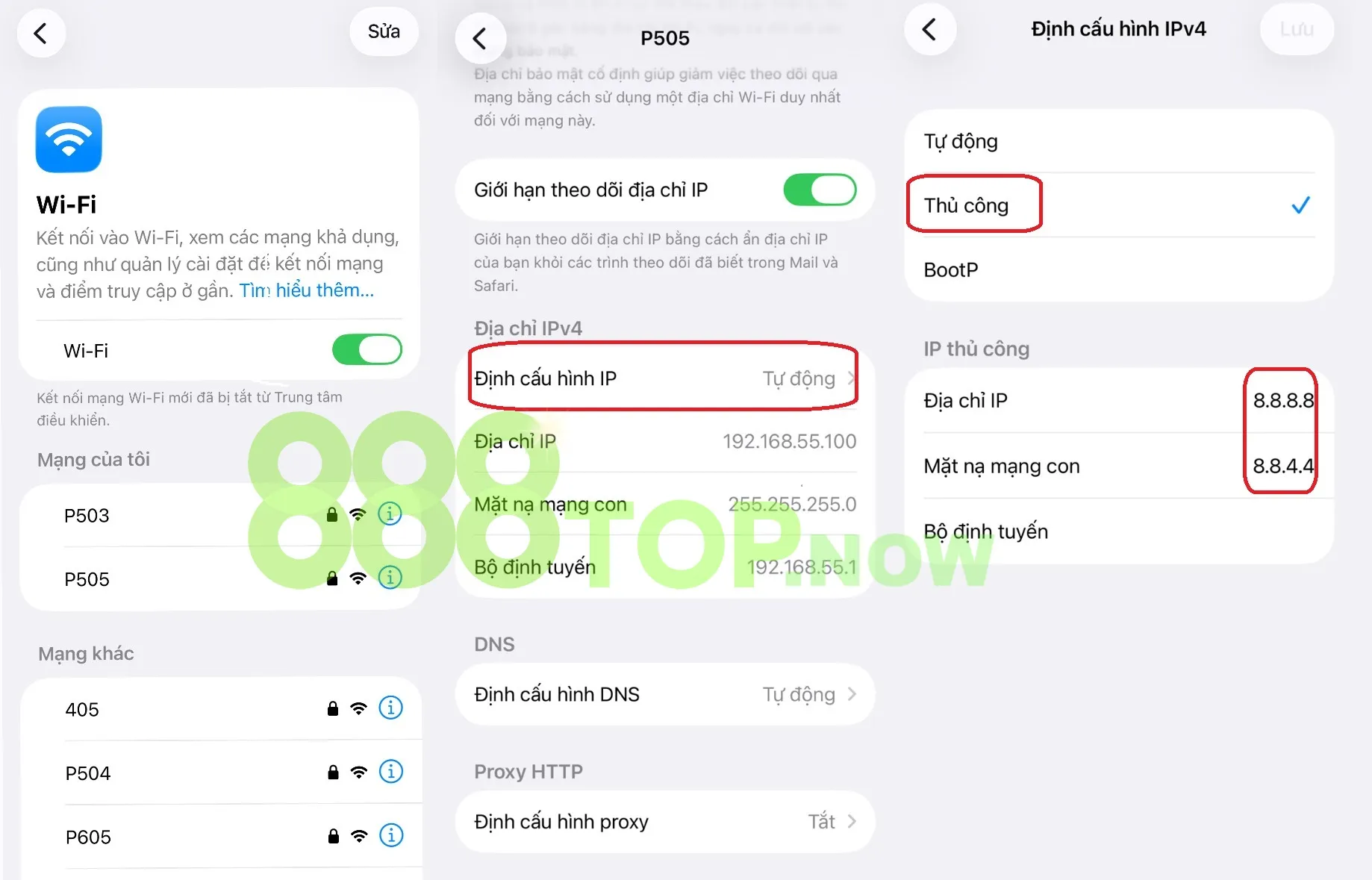 hướng dẫn đổi DNS trên điện thoại 888top
